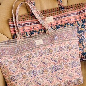 new Sézane x Sea New York cotton tote bag pink paisley floral limited edition